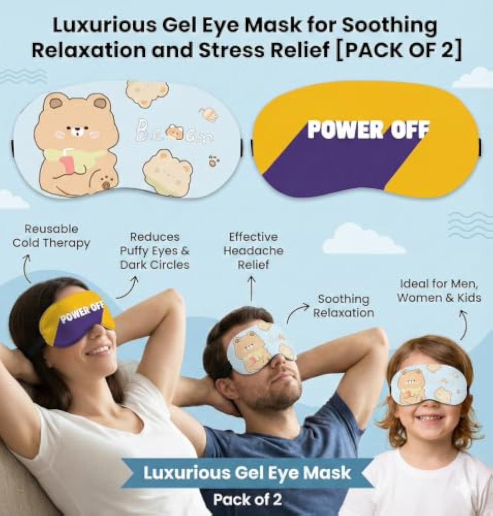 Cute Cartoon Sleep Mask for Nighttime Relaxation
